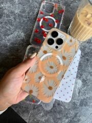 Epafruit Serisi MagSafe Uyumlu Şeffaf Kılıf - daisy
