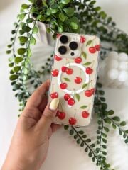 Epafruit Serisi MagSafe Uyumlu Şeffaf Kılıf - cherry