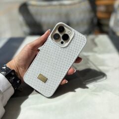 EpaLune Taş Detaylı Zarif Iphone Kılıf Taşlı Lens Koruyucu Hediyeli - Beyaz