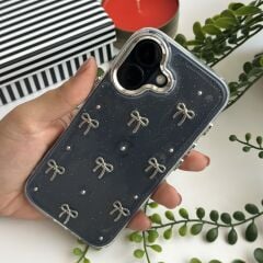 Gümüş Noktalı Fiyonk – Lüks iPhone Kılıfı
