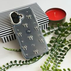 Gümüş Noktalı Fiyonk – Lüks iPhone Kılıfı