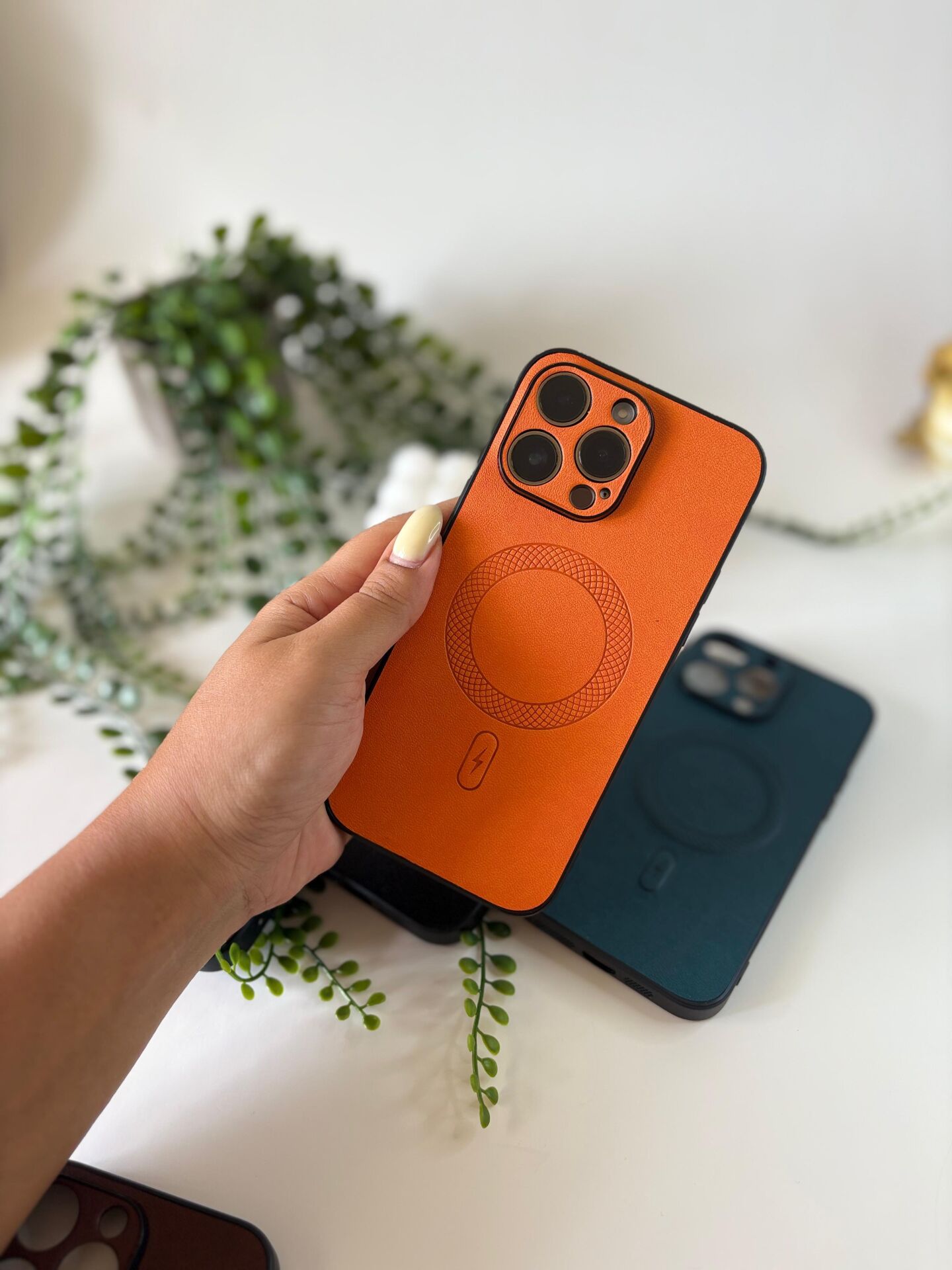 Epashield MagLeather - Deri Görünümlü Telefon Kılıfı TURUNCU