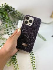 Epashield Sparkle Luxe - Kristal Taşlı Parlak Telefon Kılıfı MOR