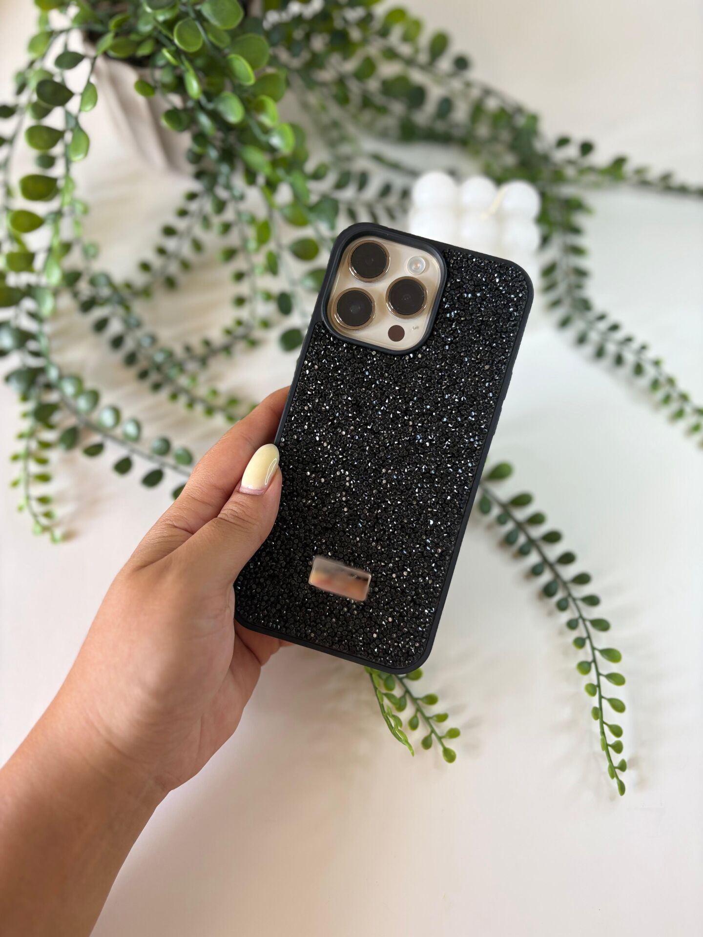 Epashield Sparkle Luxe - Kristal Taşlı Parlak Telefon Kılıfı SİYAH