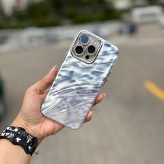 Epavibe Dalga Desenli Şeffaf Kılıf – Işıltılı Koruma Iphone 14 Pro Max