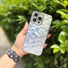 Epavibe Dalga Desenli Şeffaf Kılıf – Işıltılı Koruma Iphone 14 Pro Max