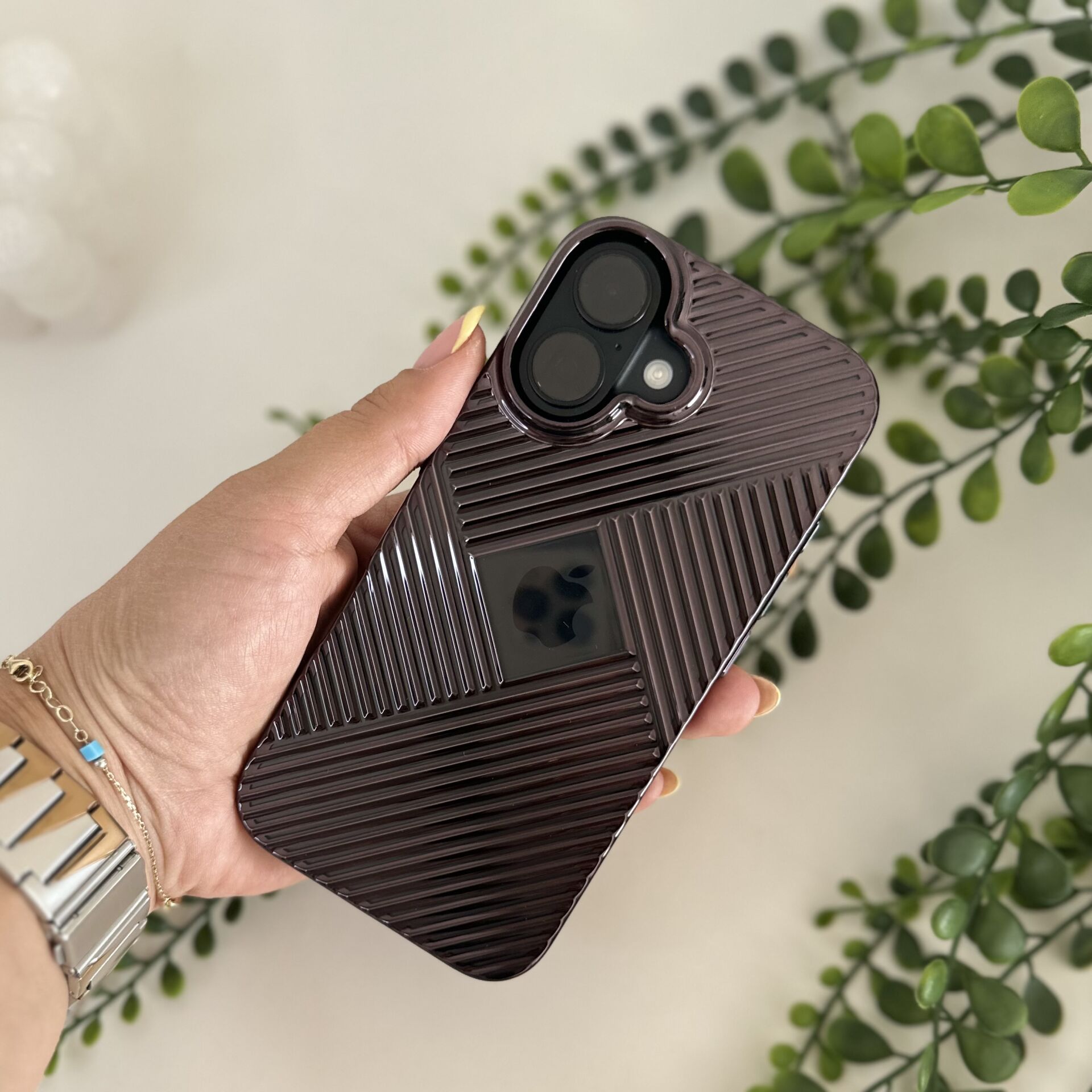 Epaluxe Geometrik Shine Siyah Iphone kılıf