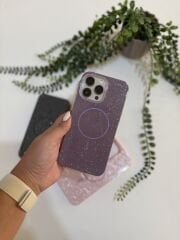 Epaparıltı MagSafe Uyumlu Parlak Telefon Kılıfı - Mor