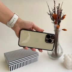 Lens Korumalı Parlak Şeffaf Silikon Iphone 14 pro max Kılıf
