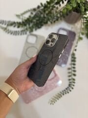 Epaparıltı MagSafe Uyumlu Parlak Telefon Kılıfı - Siyah