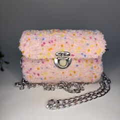 Pofuduk Renkli Noktalı Mini Çanta 190*110 mm  - PEMBE