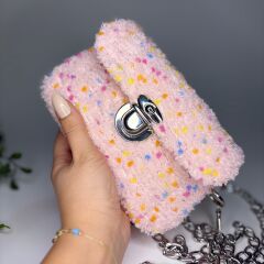 Pofuduk Renkli Noktalı Mini Çanta 190*110 mm  - PEMBE