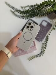 Epaparıltı MagSafe Uyumlu Parlak Telefon Kılıfı - Beyaz