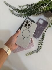 Epaparıltı MagSafe Uyumlu Parlak Telefon Kılıfı - Beyaz