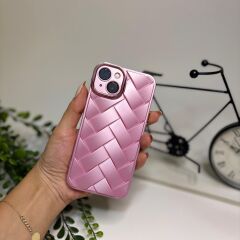 EpaDura Örgü Desen Iphone 15 Pro Max Kılıf Pembe
