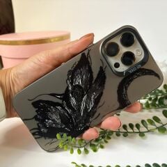 Yağlı Boya Kelebek Desenli Iphone 14 Pro Max Kılıf