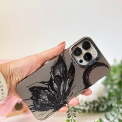 Yağlı Boya Kelebek Desenli Iphone 14 Pro Max Kılıf