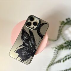 Yağlı Boya Kelebek Desenli Iphone 14 Pro Max Kılıf