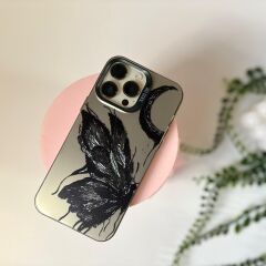 Yağlı Boya Kelebek Desenli Iphone 15 Pro Max Kılıf