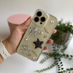 Yıldız Detaylı Silikon Iphone 14 Pro Max Kılıf