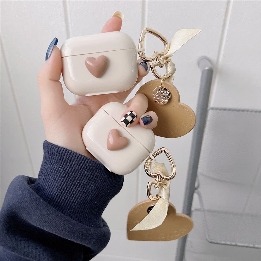 AIRPODS KILIF - KREM KALP DETAYLI