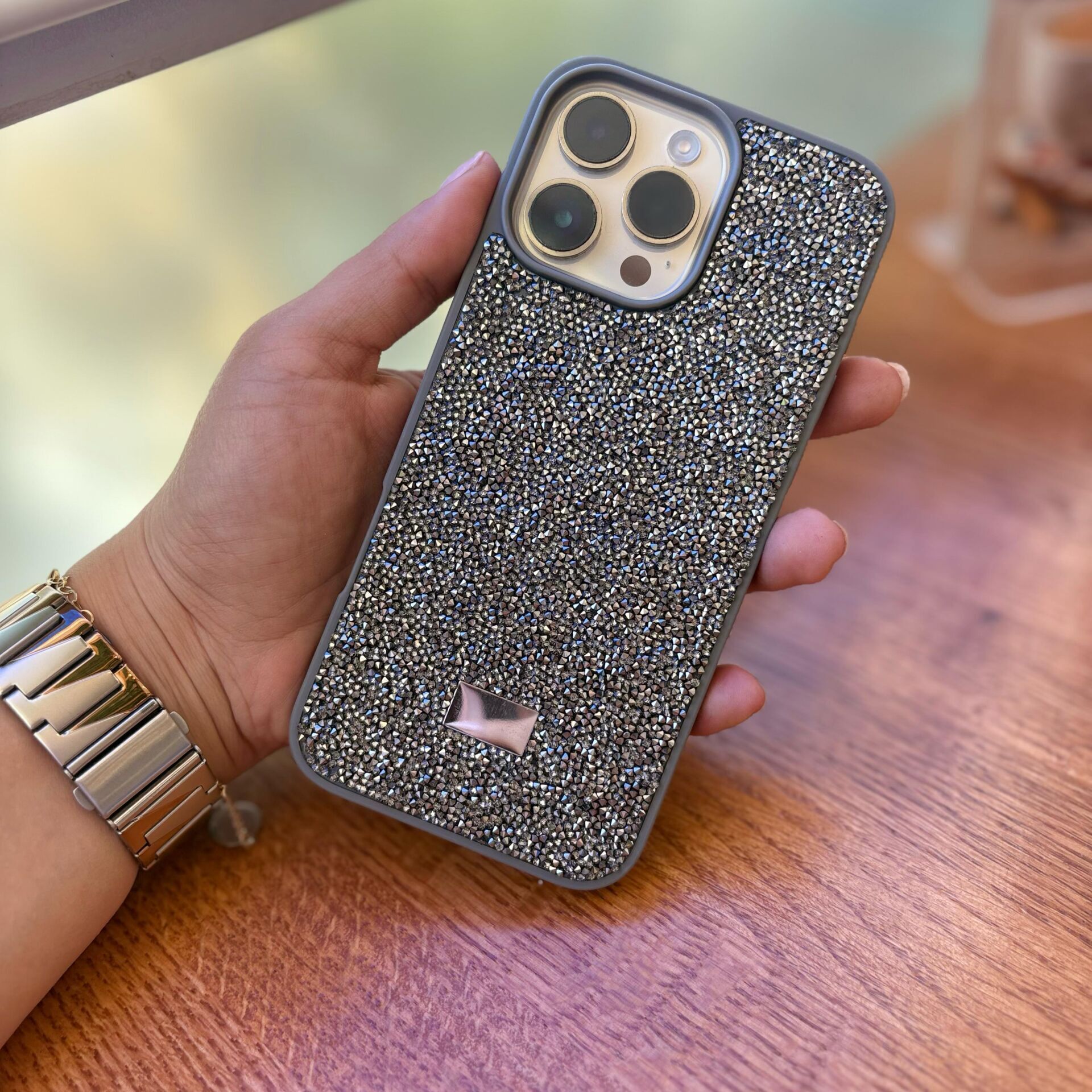 EpaShine Premium Taşlı iPhone 15 Kılıf