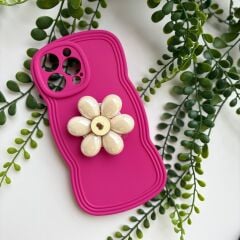 Pop socket Telefon Tutuculu Çift Şekilde Kullanılan Iphone 12 Kılıf Pembe