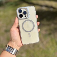 EpaPırıltı MagSafe Parlak Iphone Kılıf Beyaz