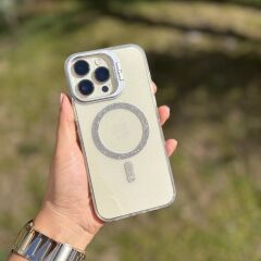 EpaPırıltı MagSafe Parlak Iphone Kılıf Beyaz