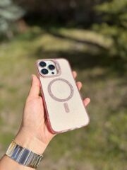 EpaPırıltı MagSafe Parlak Iphone Kılıf Pembe