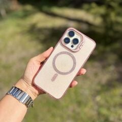 EpaPırıltı MagSafe Parlak Iphone Kılıf Pembe