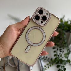 Simli Magsafe Silikon Iphone 15 Pro Max Kılıf