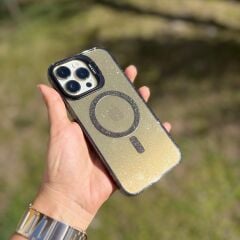 EpaPırıltı MagSafe Parlak Iphone Kılıf Siyah