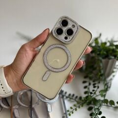 Simli Magsafe Silikon Iphone 16 Pro Max Kılıf