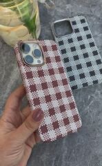 EpaGrid Dokulu Check Kılıf Kırmızı