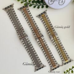 EpaLuxeKordon - Apple Watch Uyumlu Paslanmaz Çelik 42-44-45-46-49 mm - ML