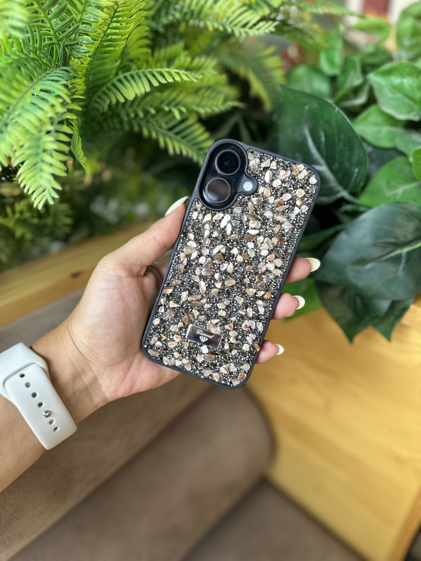 EpaShine Taş Detaylı Lüks Kılıf Serisi-Siyah