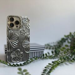 Simli Çiçekli Lüks iPhone 11 Kılıf