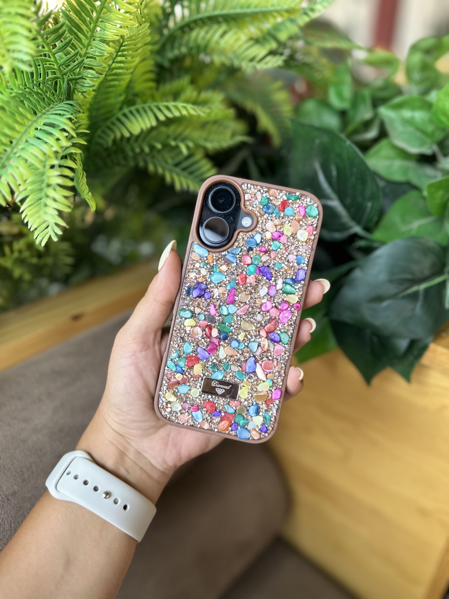 EpaShine Taş Detaylı Lüks Kılıf Serisi - Gökkuşağı