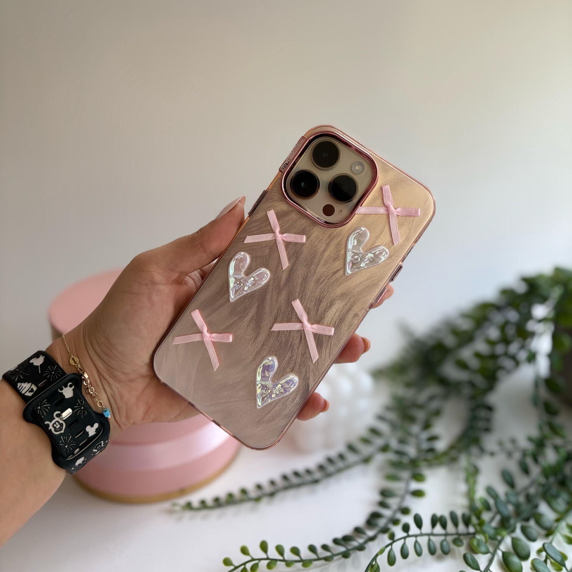 EpaPearl Heart – Gümüş Kalpli İnci Detaylı Kılıf Iphone 16